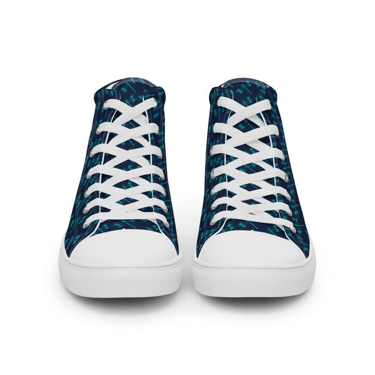 Rain Drops Women’s High Top Canvas Shoes - MessyBunFun - Your Destination for Stylish Unisex Clothing, Tops and bottoms - MessyBunFun.com