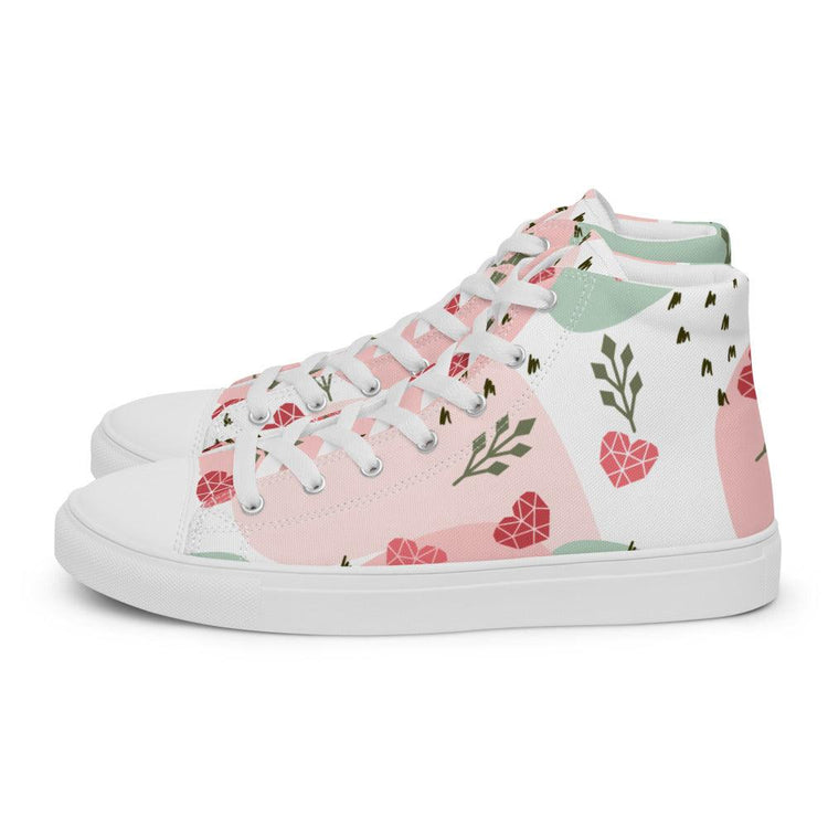 Garden's Heart Women’s High Top Canvas Shoes - MessyBunFun - Your Destination for Stylish Unisex Clothing, Tops and bottoms - MessyBunFun.com