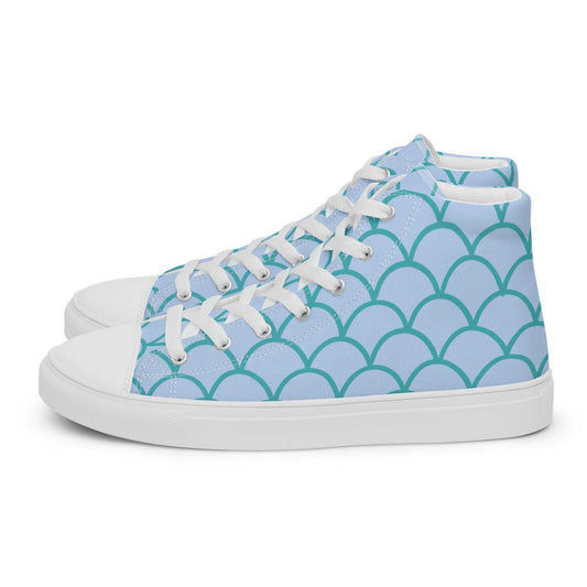 Mermaid's Tale Women’s High Top Canvas Shoes - MessyBunFun - Your Destination for Stylish Unisex Clothing, Tops and bottoms - MessyBunFun.com