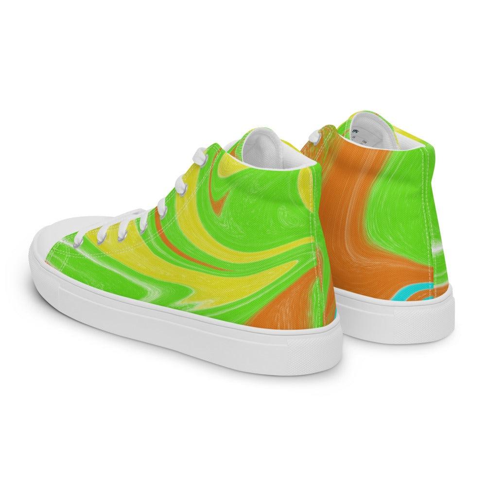 Citrus Women’s High Top Canvas Shoes - MessyBunFun - Your Destination for Stylish Unisex Clothing, Tops and bottoms - MessyBunFun.com