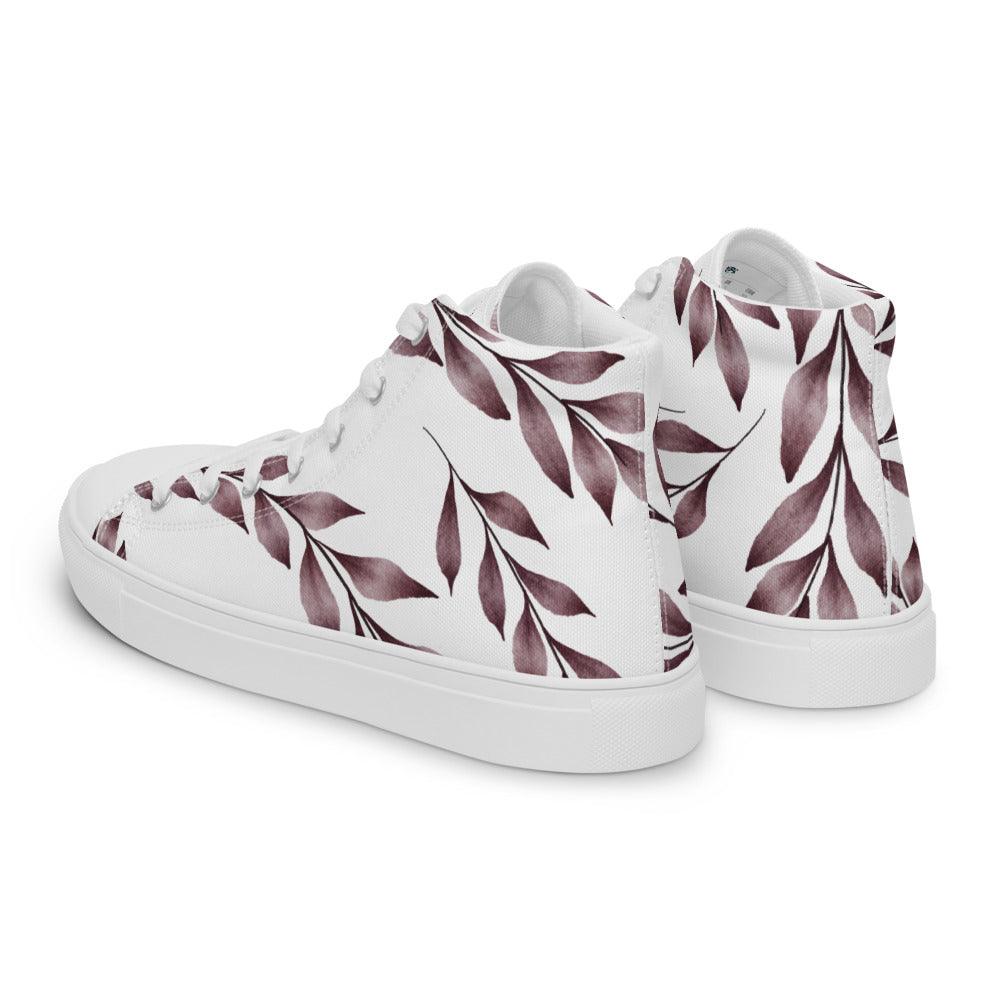 Bronze Vines Women’s High Top Canvas Shoes - MessyBunFun - Your Destination for Stylish Unisex Clothing, Tops and bottoms - MessyBunFun.com