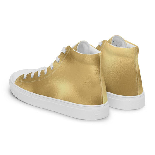 Golden Glow Women’s High Top Canvas Shoes