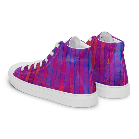 The Handwriting Is On The Wall Women’s High Top Canvas Shoes