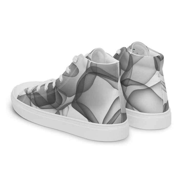 Gray Suds Women’s High Top Canvas Shoes - MessyBunFun - Your Destination for Stylish Unisex Clothing, Tops and bottoms - MessyBunFun.com