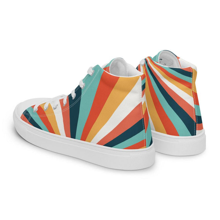 Sunny Day Women’s High Top Canvas Shoes - MessyBunFun - Your Destination for Stylish Unisex Clothing, Tops and bottoms - MessyBunFun.com