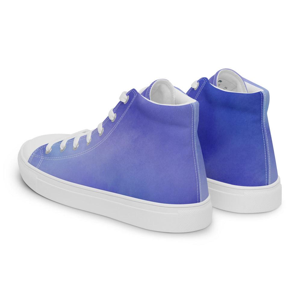 Purple Fog Women’s High Top Canvas Shoes - MessyBunFun - Your Destination for Stylish Unisex Clothing, Tops and bottoms - MessyBunFun.com