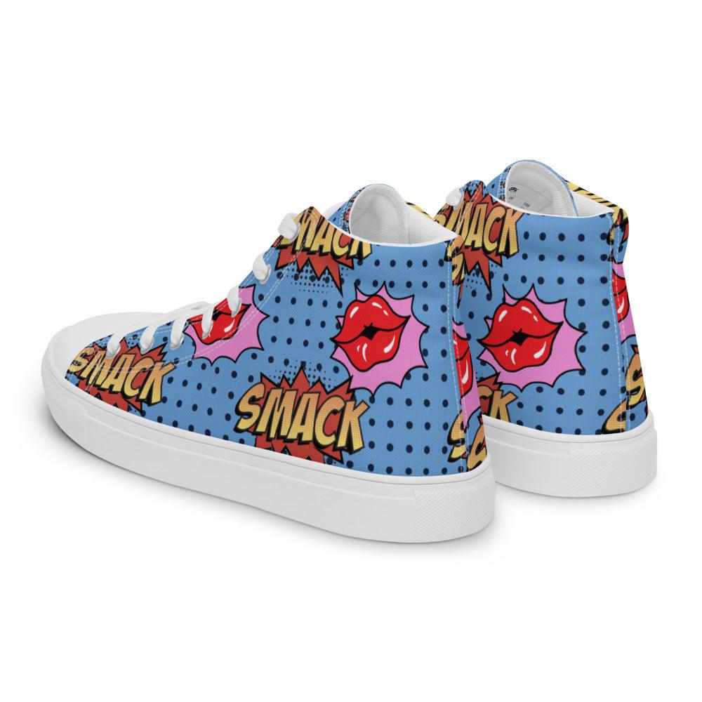 Sugar Smacks Women’s High Top Canvas Shoes - MessyBunFun - Your Destination for Stylish Unisex Clothing, Tops and bottoms - MessyBunFun.com