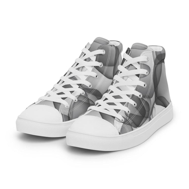 Gray Suds Women’s High Top Canvas Shoes - MessyBunFun - Your Destination for Stylish Unisex Clothing, Tops and bottoms - MessyBunFun.com