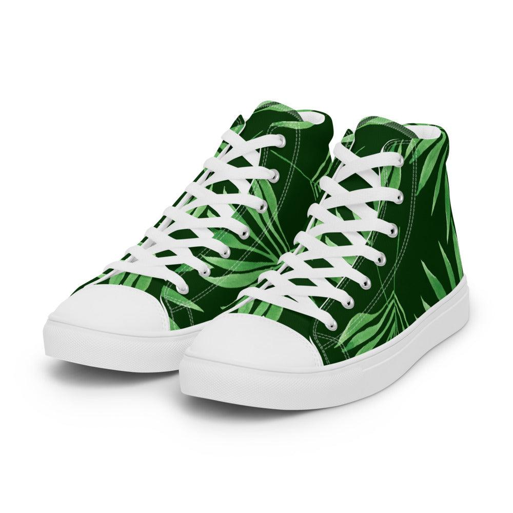 Tropical Nights Women’s High Top Canvas Shoes