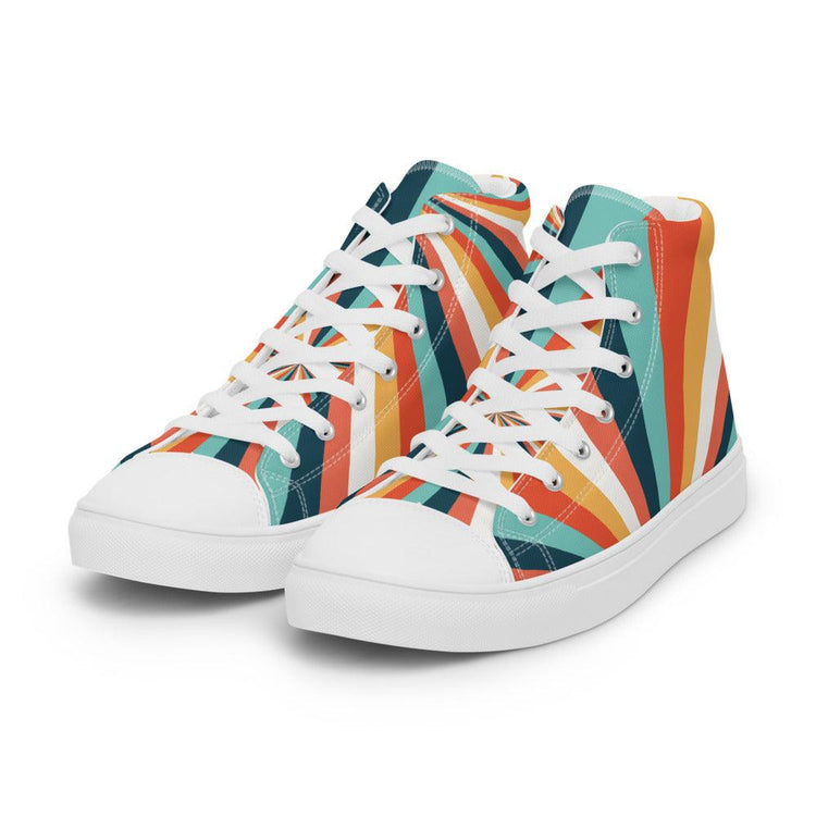 Sunny Day Women’s High Top Canvas Shoes - MessyBunFun - Your Destination for Stylish Unisex Clothing, Tops and bottoms - MessyBunFun.com