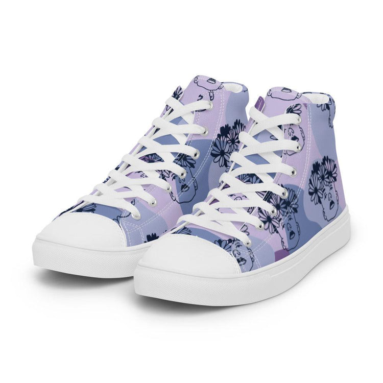 Tropical Dreams Women’s High Top Canvas Shoes - MessyBunFun - Your Destination for Stylish Unisex Clothing, Tops and bottoms - MessyBunFun.com