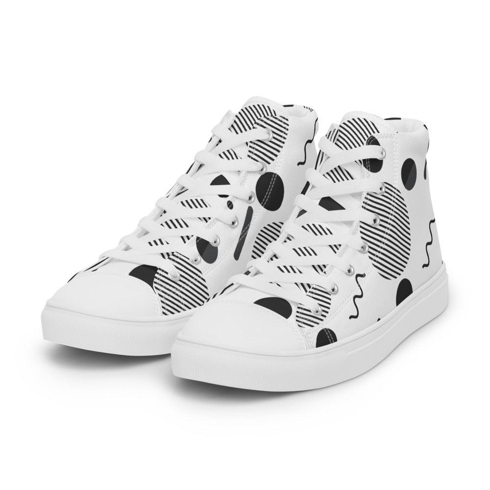 Party Time Women’s High Top Canvas Shoes - MessyBunFun - Your Destination for Stylish Unisex Clothing, Tops and bottoms - MessyBunFun.com