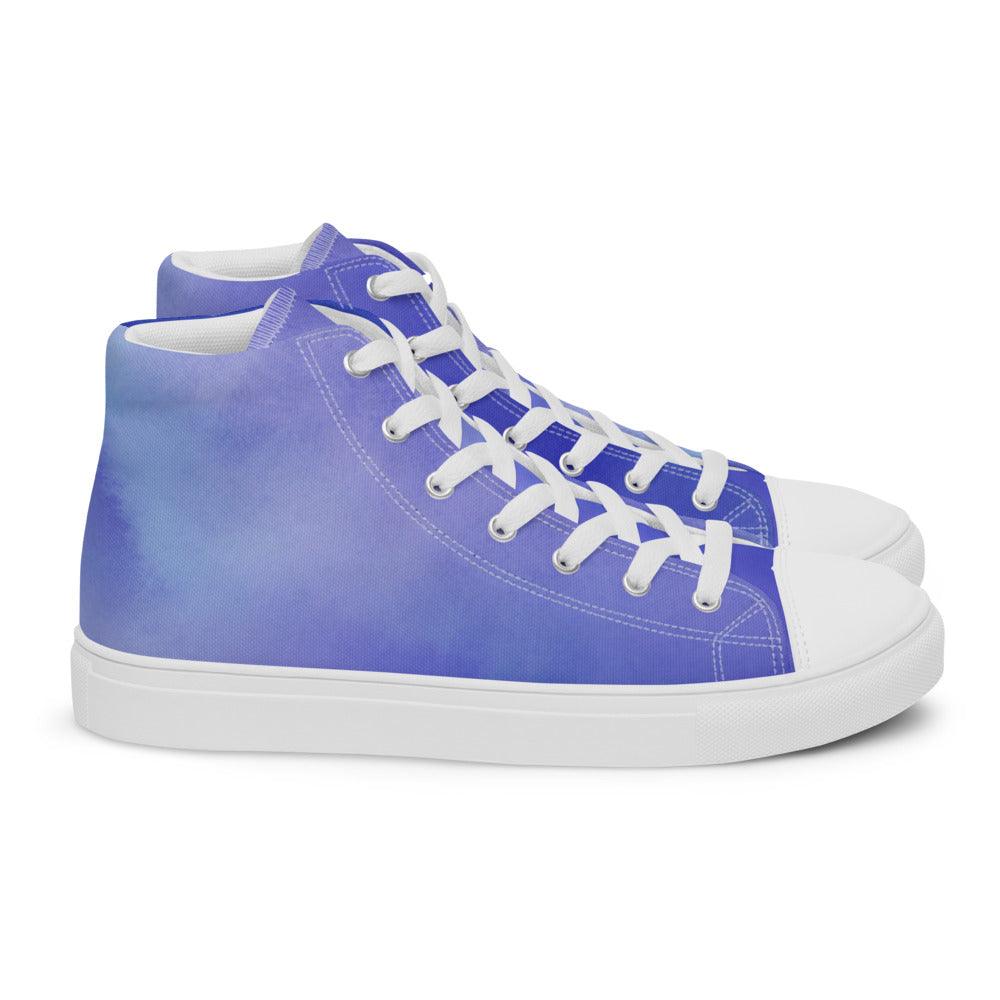 Purple Fog Women’s High Top Canvas Shoes - MessyBunFun - Your Destination for Stylish Unisex Clothing, Tops and bottoms - MessyBunFun.com