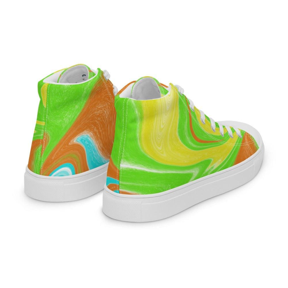 Citrus Women’s High Top Canvas Shoes - MessyBunFun - Your Destination for Stylish Unisex Clothing, Tops and bottoms - MessyBunFun.com