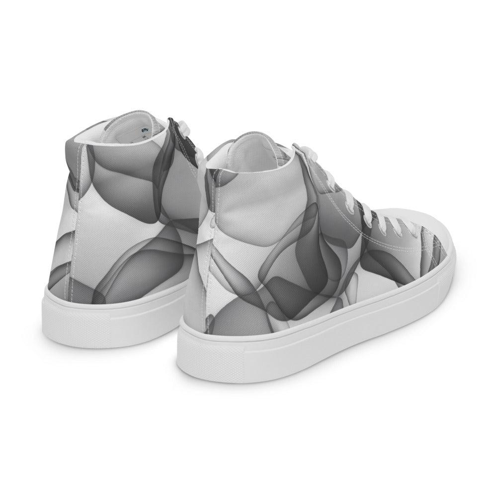 Gray Suds Women’s High Top Canvas Shoes - MessyBunFun - Your Destination for Stylish Unisex Clothing, Tops and bottoms - MessyBunFun.com