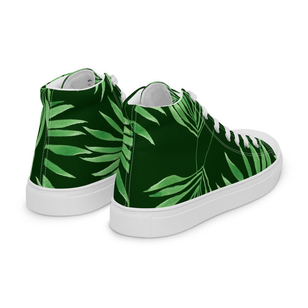 Tropical Nights Women’s High Top Canvas Shoes