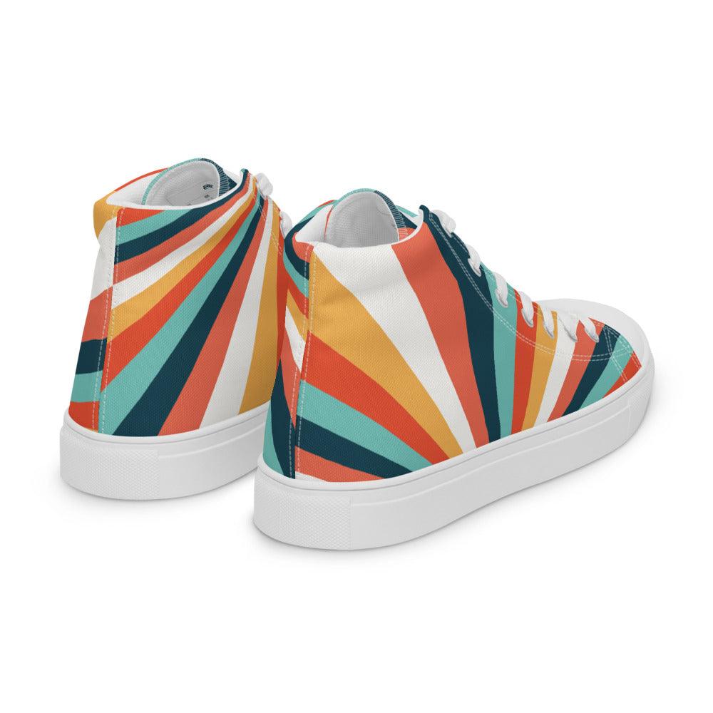 Sunny Day Women’s High Top Canvas Shoes - MessyBunFun - Your Destination for Stylish Unisex Clothing, Tops and bottoms - MessyBunFun.com