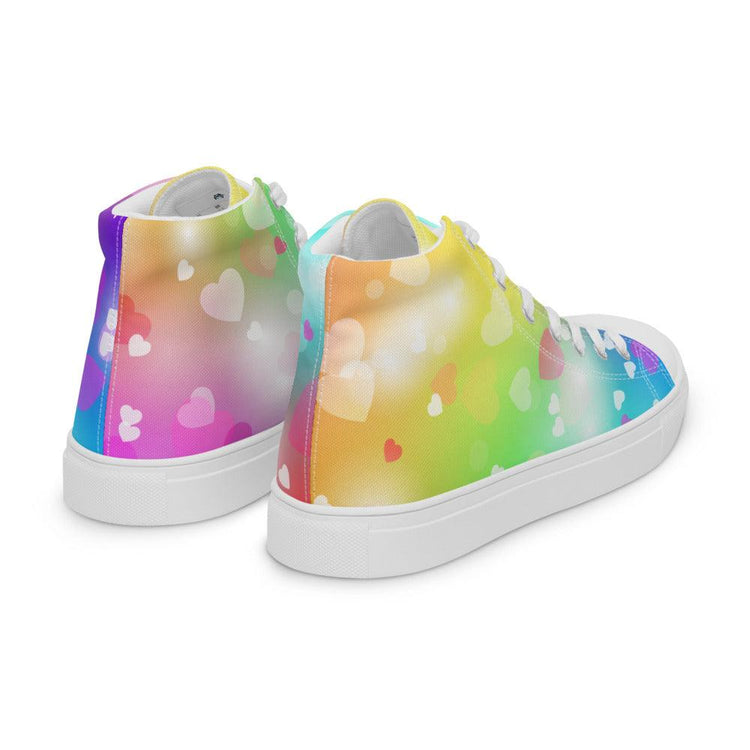 Neon Dreams Women’s High Top Canvas Shoes - MessyBunFun - Your Destination for Stylish Unisex Clothing, Tops and bottoms - MessyBunFun.com