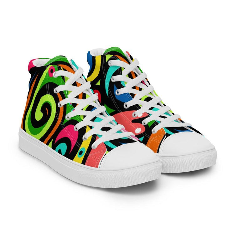 Hippy Days Women’s High Top Canvas Shoes - MessyBunFun - Your Destination for Stylish Unisex Clothing, Tops and bottoms - MessyBunFun.com