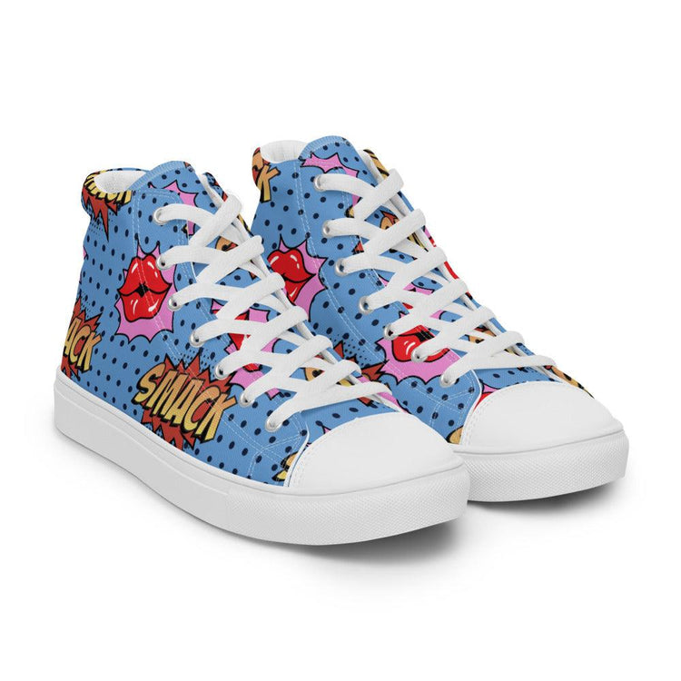 Sugar Smacks Women’s High Top Canvas Shoes - MessyBunFun - Your Destination for Stylish Unisex Clothing, Tops and bottoms - MessyBunFun.com